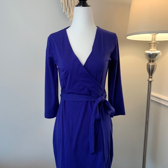 GAP Dresses & Skirts - ✨HOST PICK✨ GAP Royal Blue Petite Wrap-Dress